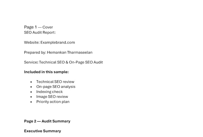 do complete technical SEO audit for your website